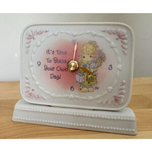 Precious Moments It’s Time To Bless Your Own Day Desk Clock Pink Ceramic
